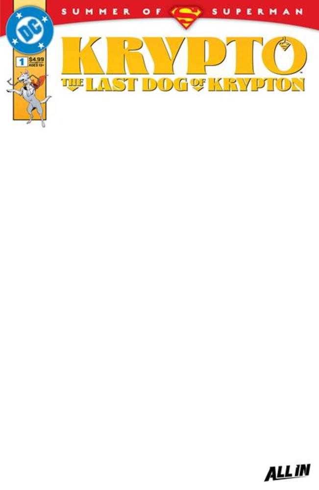 Krypto The Last Dog Of Krypton #1 (Of 5) Cover D Blank Card Stock Variant