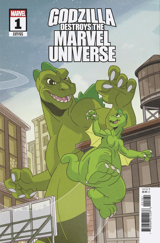 Godzilla Destroys The Marvel Universe #1 Sean Galloway Animation Variant