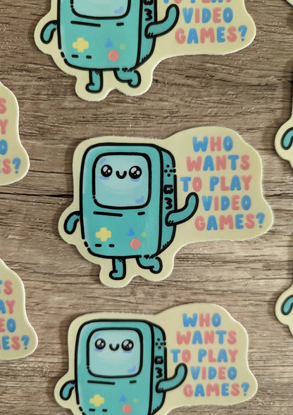 BMO Video Games - Cute Adventure Time Vinyl Sticker