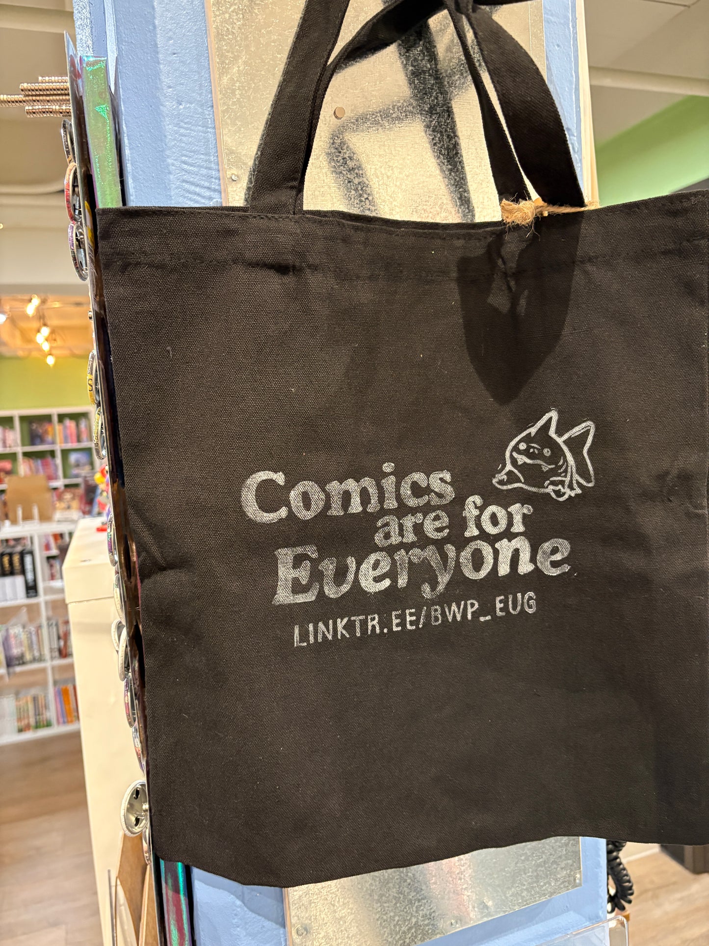 Books With Pictures Hand-Printed Tote Bag