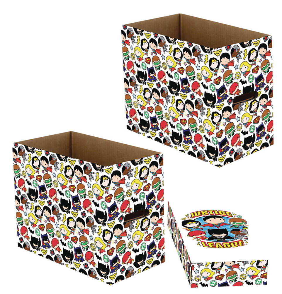 DC Justice League Chibi 5pk Short Comic Storage Box