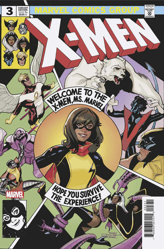 Ms. Marvel: The New Mutant 3 Terry Dodson Team Homage Variant