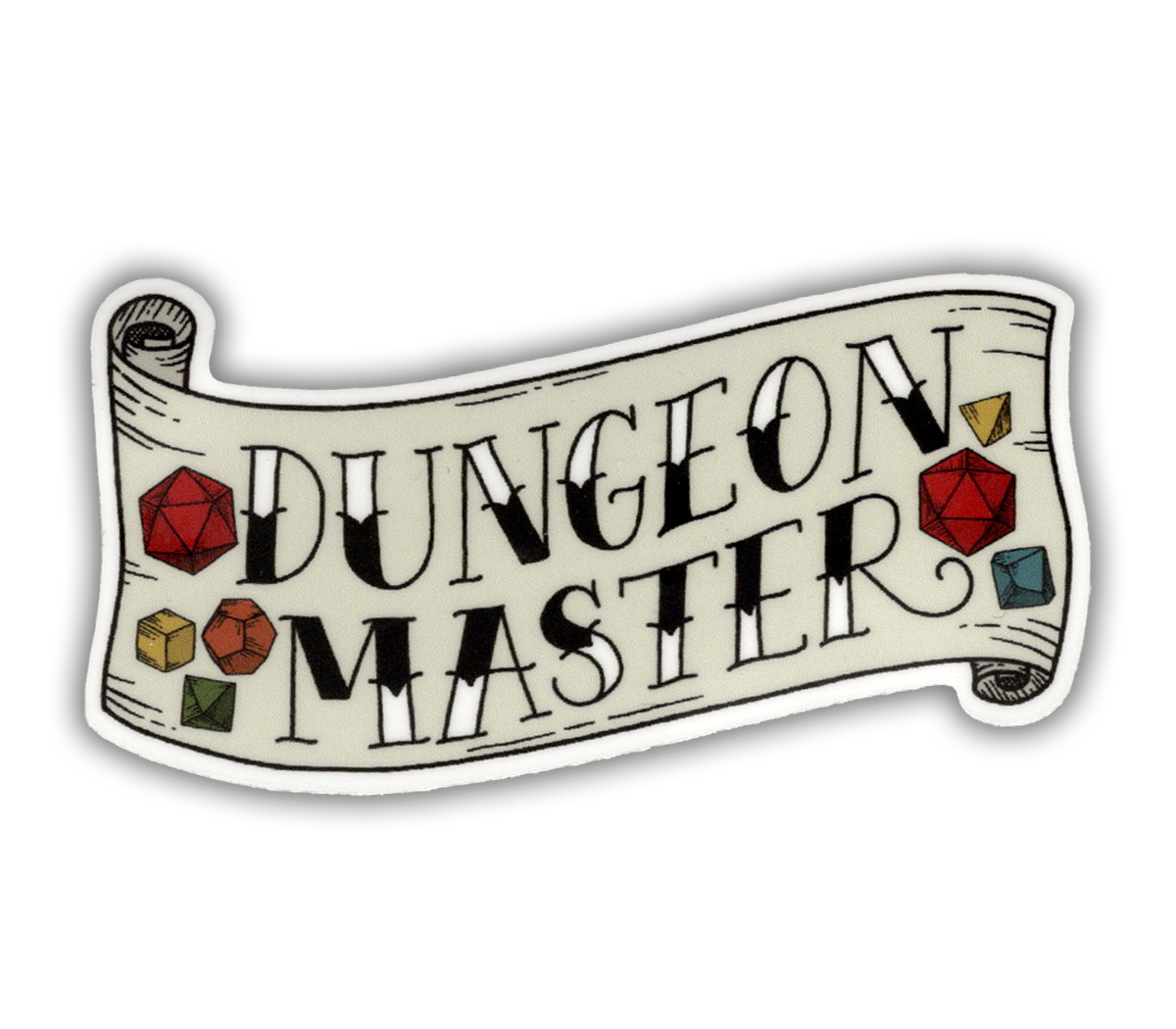 Dungeon Master tattoo flash style vinyl sticker - waterproof, UV-proof