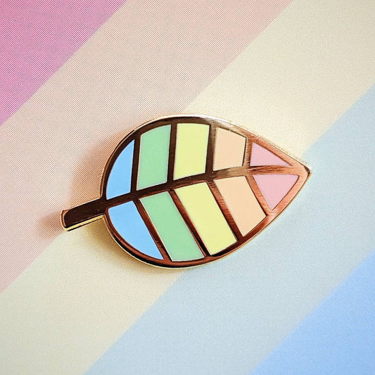 Rainbow Leaf Pride Pin