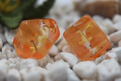 Golden Koi Fish RPG Dice Set