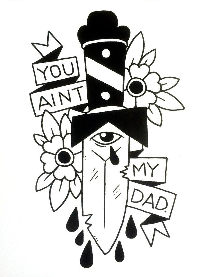 Sticker: You Ain't My Dad by Michael Sweater