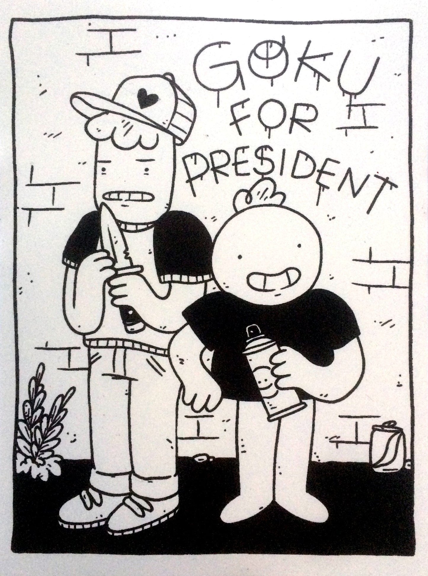 Sticker: Goku for President by Michael Sweater