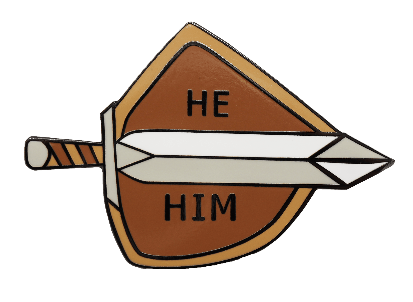 Pronoun Sword & Shield Pin