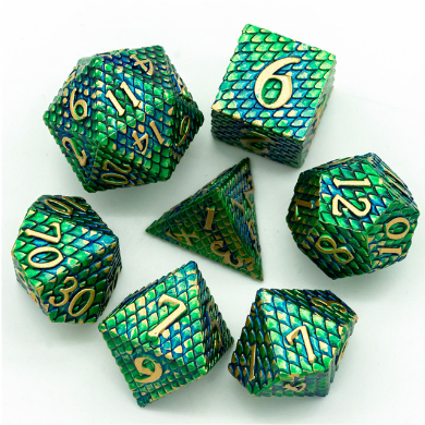 Venom Dragon Scale RPG Metal Dice Set