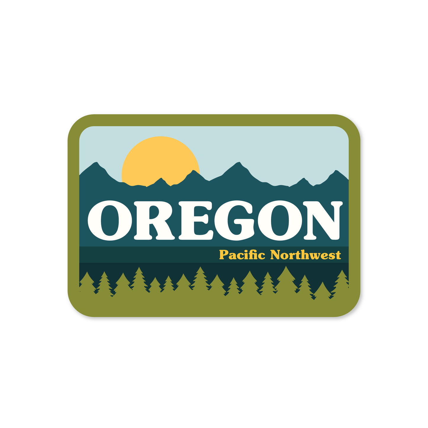 Oregon Pacific Northwest Trees Sticker