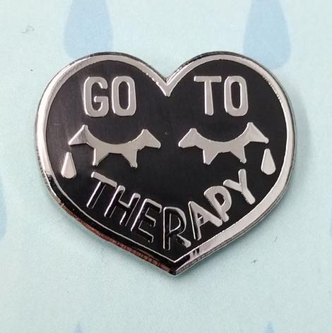 Enamel Pin: Go to Therapy